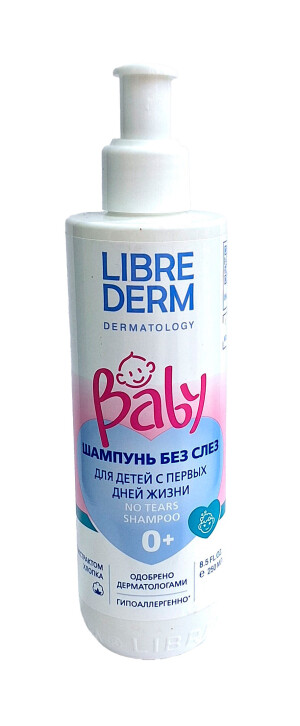 Либридерм dermatology baby 0+ шампунь без слез для детей 250мл