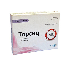 Торсид ампулалари 5мг / мл 4мл №5