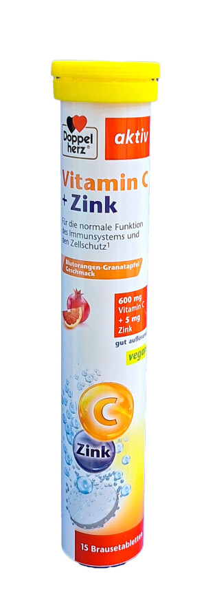 Doppelgerts faol vitamin C + sink efervesan tabletkalar №15