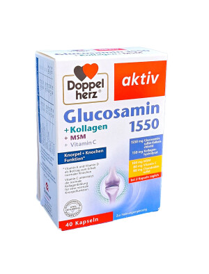 Doppelgerts aktiv glyukozamin 1550 + kollagen + MSM kapsulalar № 40