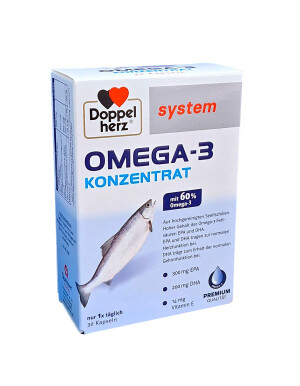 Doppelgerts Omega-3 tizimlari 30-sonli kapsula konsentrati