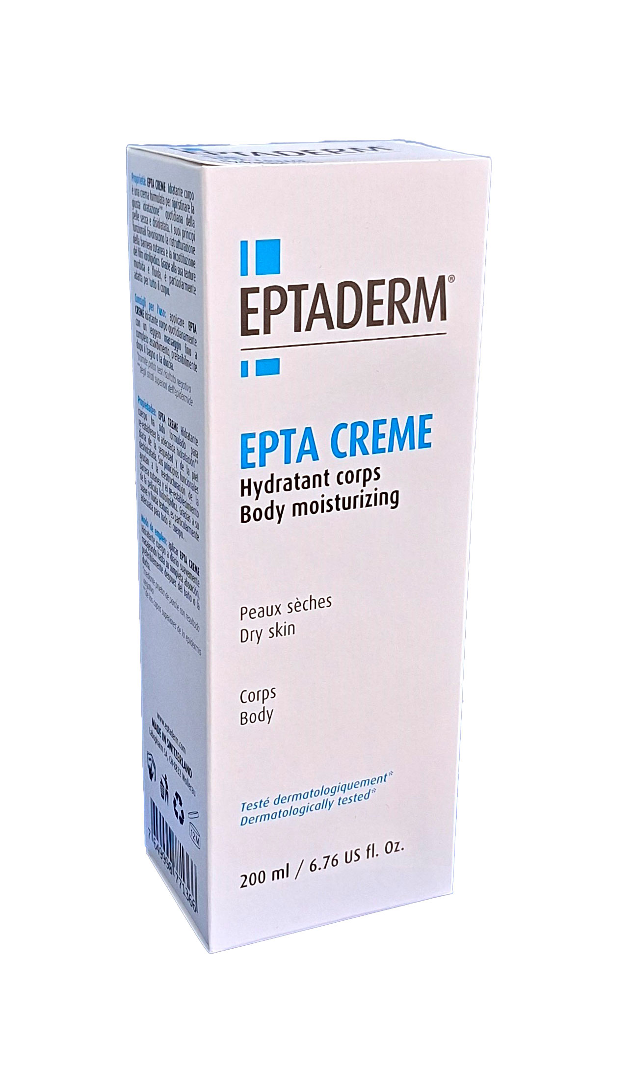 Эптадерм epta creme hydratant увлажняющий для тела 200мл