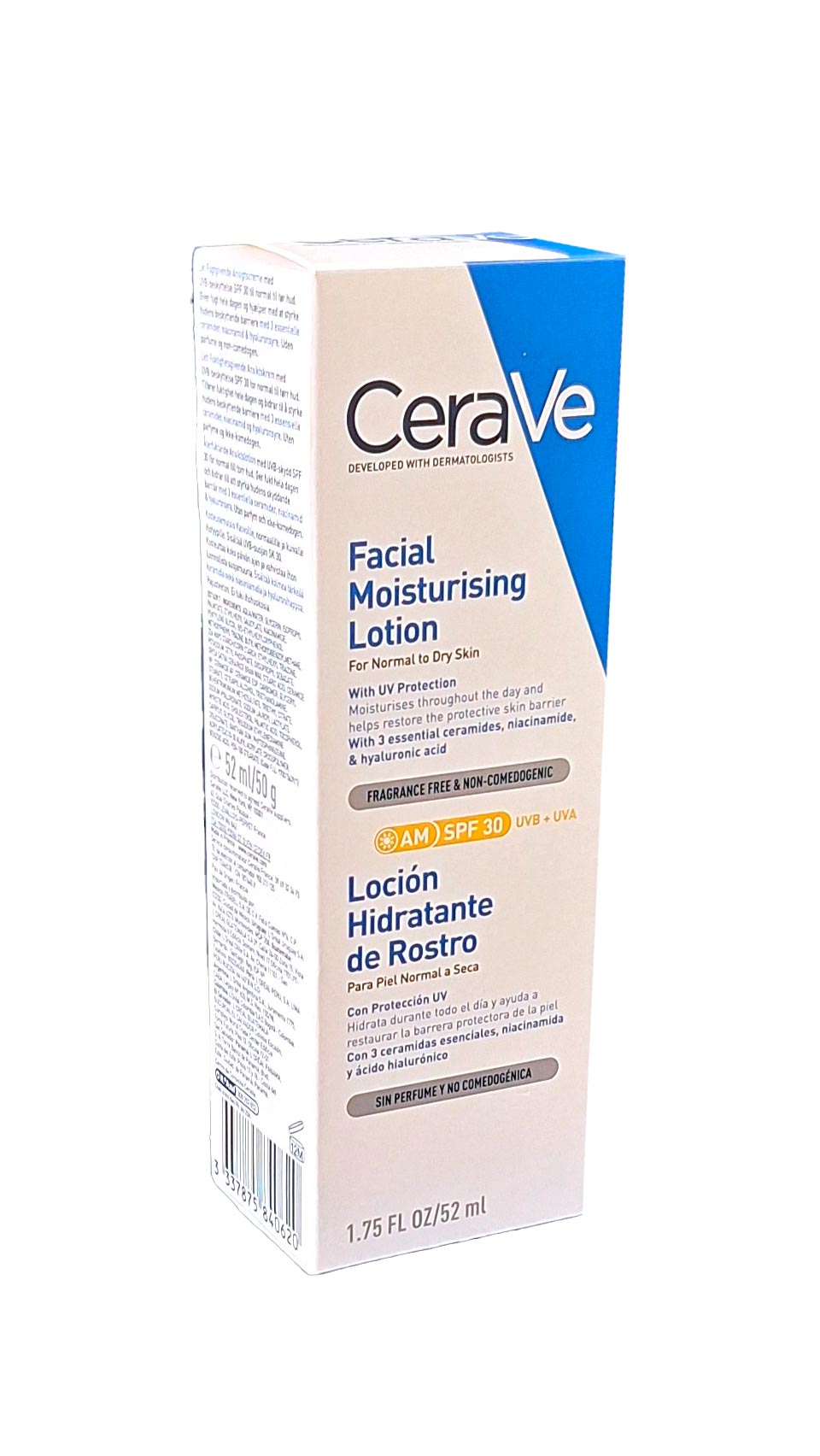Cerave creme hydratante visage крем дневной увлажняющий для нормальной и сухой кожи лица 52мл