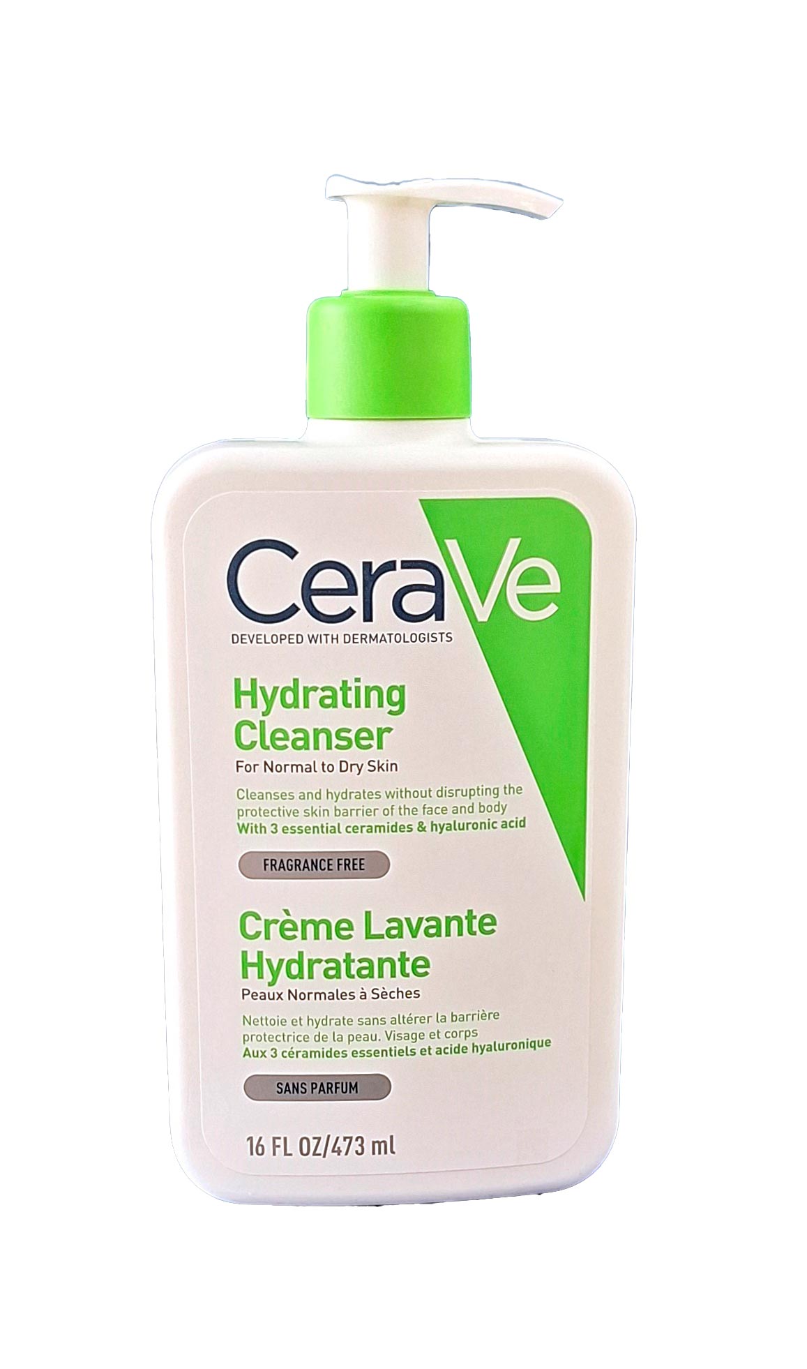Cerave hydrating cleanser гель очищающая увлажняющая для нормальной и сухой кожи лица и тела 473мл