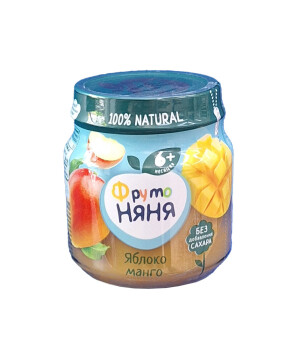 Фрутоняня пюреси олма ва Манго 6 ой+ 100г