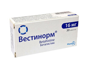 Вестинорм таблетки 16мг №30