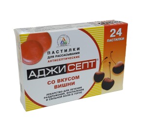 Аджисепт пастилки №24 (вишня)