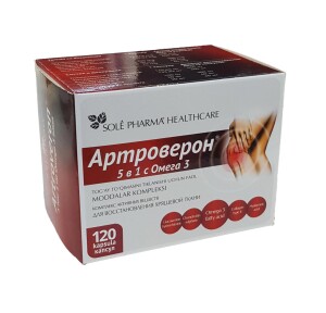 120-сонли Омега-3 капсулаларида 5 та артроверон