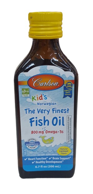 Рыбий жир для детей carlson kids fish oil норвежский лимон 800мг 200мл