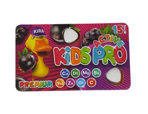 Bolalar pro faol qora smorodina Askorbinka 1,2 g №15 (blister)
