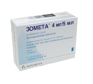 4mg/5ml infuzion uchun Zometa konts №1 shisha