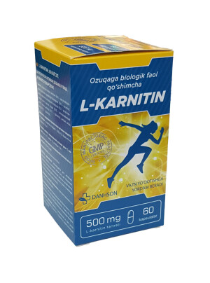 L-karnitin kapsulalari 500 mg №60