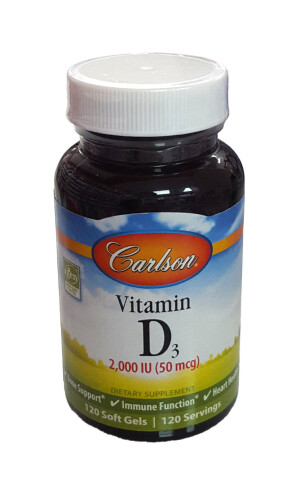 Vitamin D3 carlson kapsulalari 50mkg 2000me №120