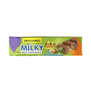 Snaq fabriq sutli sutli shokolad, pista pastasi va 34g xamir bilan