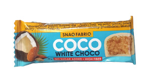 Батончик snaq fabriq coco white choco кокосово-миндальный десерт 40г