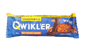 Батончик snaq fabriq qwikler грецкий орех с изюмом и карамелью 40г