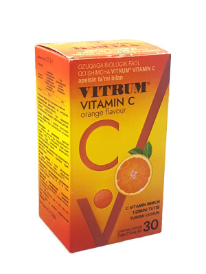 Vitrum vitamin C tabletkalari №30 (apelsin)