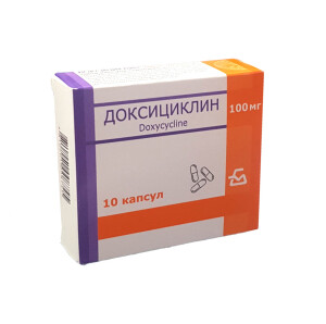 Doksisiklin kapsulalari 100 mg №10