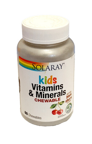 Multivitaminlar solaray bolalar vitaminlari va minerallari D / bolalar gilos ta'mi kapsulalar № 6020
