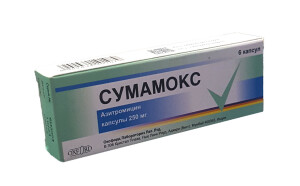 Сумамох таблеткалари 250мг №6