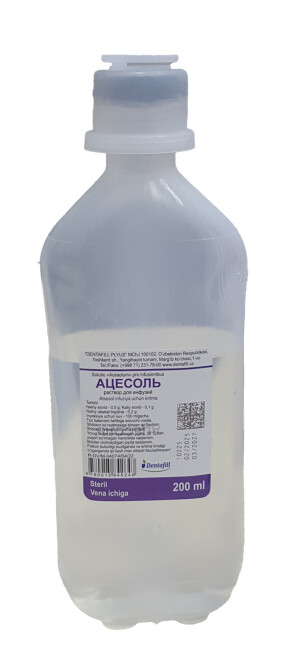 200ml infuzion uchun asesol eritmasi