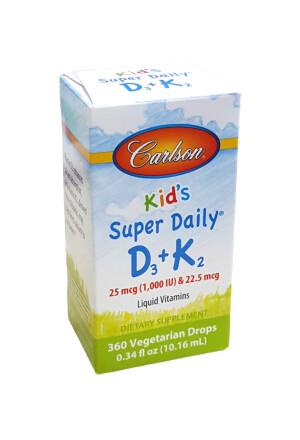 Vitamin D3 + K2 carlson Kids tomchilari 25mkg/22.5 mkg 1000me 30ml