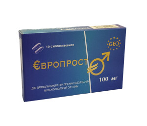 Европрост супп рект 100мг №10
