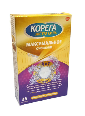 Korega kremi maksimal tozalash qo'shimcha kuch tabletkalari № 36