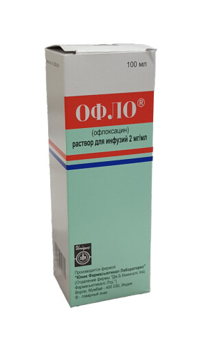 2 мг/мл 100 мл инфузия учун офло эритмаси