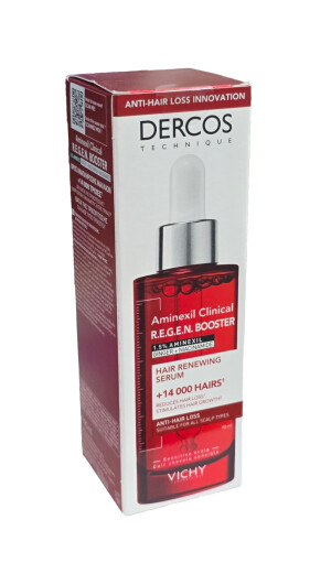 Vichi dercos aminexil klinik r.e.g.e. n. booster soch o'sishi uchun sarum 90ml