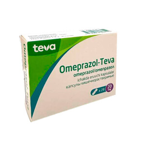 Омепразол капсулалари 20мг №28