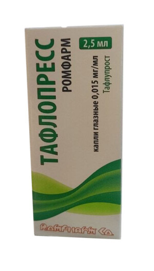 Taflopress romfarm ko'z tomchilari 0,015 mg / ml 2,5 ml
