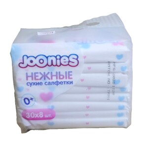 Салфетки нежные сухие joonies детские №8