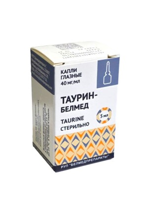 Taurin ko'z tomchilari 40 mg / ml 5ml