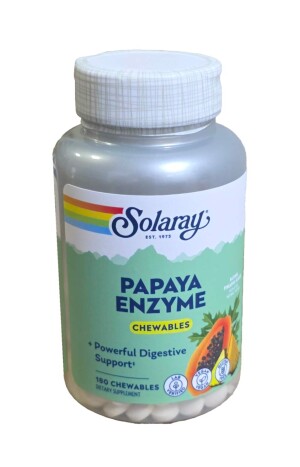 Ферменты папайи solaray papaya enzyme натуральный ананас капсулы №180