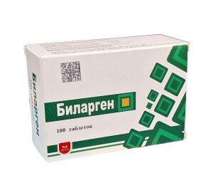 Биларген таблеткалари 500 мг/20 мг №100