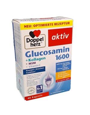 Doppelgerts aktivi glyukozamin 1600+kollagen+MSM + vitatin № 40 kapsuladan