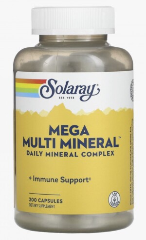 Мультиминеральный комплекс solaray без железа mega multi mineral капсулы №200