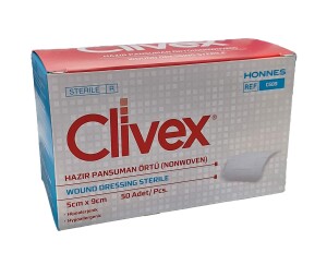 Повязка перевязочный материал для ран clivex 5смх9см №50 (c609)