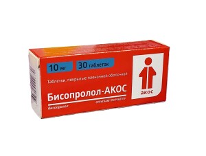 Бисопролол-акос таблетки 10мг №30