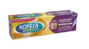Корега экстра сила прилегание крем нейтральный вкус макс фиксация 40г