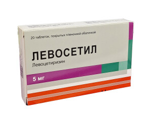 Levosetil 5mg №20 tabletkalari