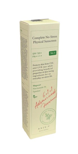 Крем axis-y complete no-stress physical sunscreen v лёгкий минеральный санскрин 3 spf50+ pa++++ 50мл