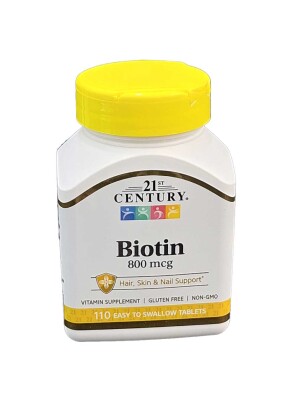 Biotin 21st century 800 mkg tabletkalari №110