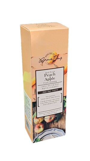 Peach &amp; apple shaftoli va olma 100ml yuvish uchun grace day ko'pik