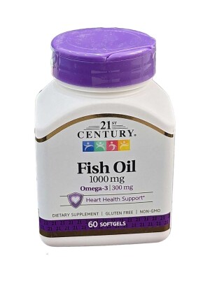 Omega-3 baliq yog'i 21st century kapsulalari 1000mg №60