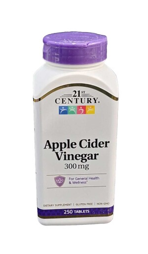 Olma sirkasi 21st century apple cider vinegar sidr tabletkalari 300mg №250